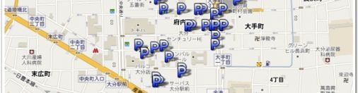 大分市駅前府内町の駐車場マップ