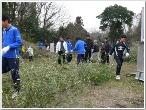 大分南高校で竹林伐採